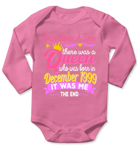December 1999 Birthday Queen - 22 Years Old Gift Long Sleeve Baby One-Piece