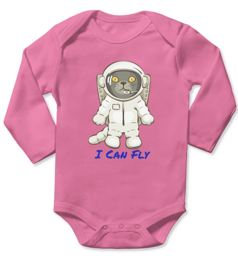 MONKEY ASTRONAUT QUOTE FUNNY Long Sleeve Baby One-Piece
