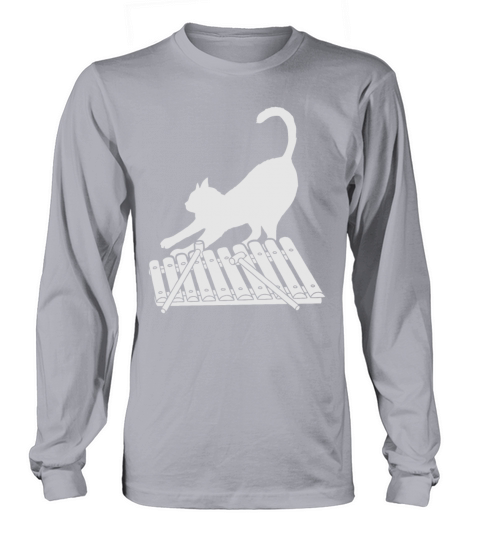 Cat Playing Xylophone Cute Musical Women's Long Sleeve