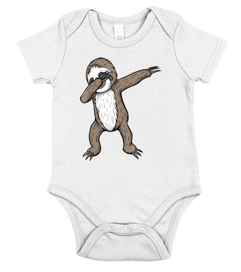 Sloth Dabbing Funny Dance Move Dab Gift Tee Shirt Short Sleeve Baby One-Piece