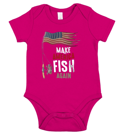 Make America Fish Again Short Sleeve Baby One-Piece