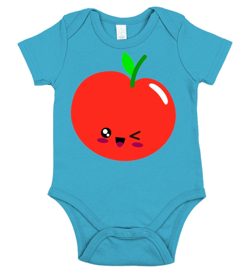 Red Apple Short Sleeve Baby One-Piece