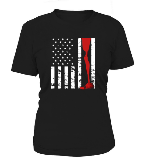 Amputee Patriotic Prosthetic Leg Flag T-shirt Women's T-Shirt