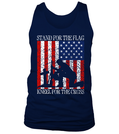 I Stand For The Flag And Kneel For The Cross Tee Men's Tank Top