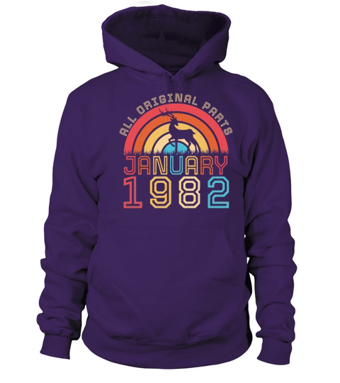 Born January 1982 Vintage Men's Hoodie