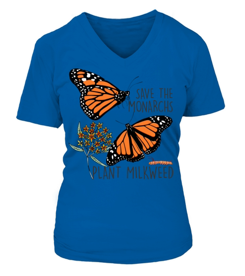 Monarchs Butterflies Milkweed T Shirt Women's V-Neck T-shirt
