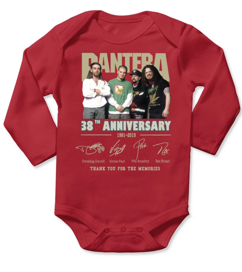 Pantera 38th anniversary 1981-2019 thank you for the memories shirt Long Sleeve Baby One-Piece