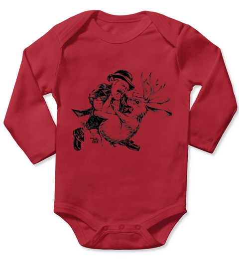 Ames Bros Leprechaun vs Jackelope T-Shirt Long Sleeve Baby One-Piece