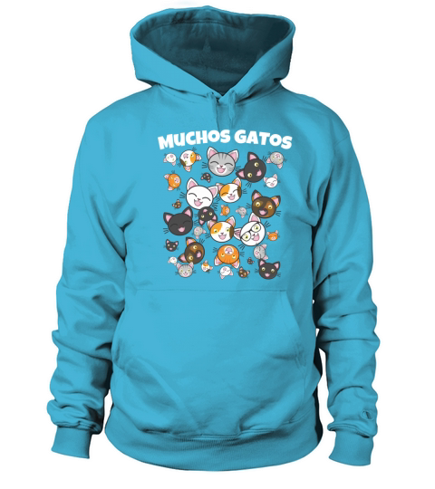Muchos Gatos Funny Cat Face Shirt Women's Hoodie