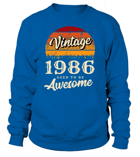 1986 Vintage born in Retro age Birthday gift idea Women's Sweatshirt