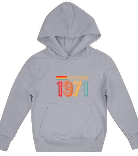 50th birthday gift Vintage 1971 Kids Hoodie