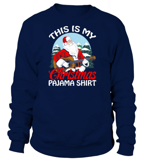 This Is My Christmas Pajama Guitar Santa Women's Sweatshirt