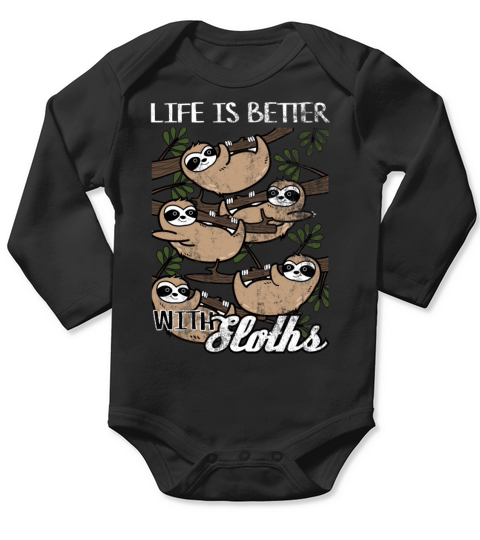 sloth Long Sleeve Baby One-Piece