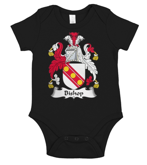 Bishop Family Crest Short Sleeve Baby One-Piece