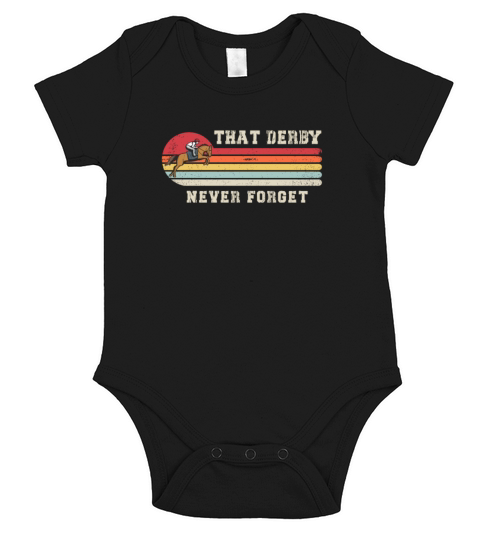 Never Forget That Derby Vintage Horse Lover Gift Short Sleeve Baby One-Piece