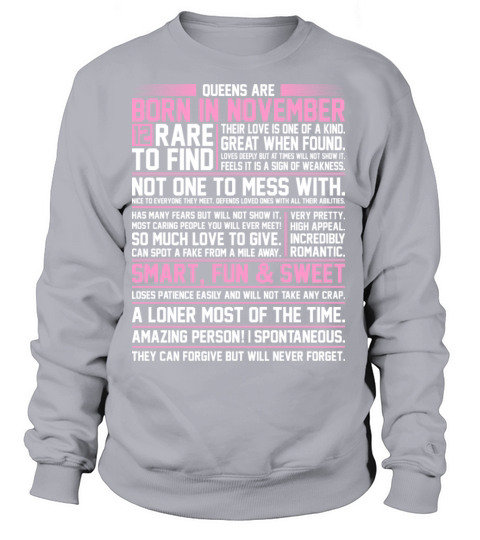 Queens Are Born In November Women's Sweatshirt
