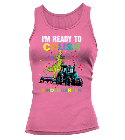 To Crush Kindergarten Tractor Dinosaur Boys Women's Tank Top