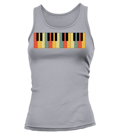 Keys Piano Keyboard Vintage Retro Women's Tank Top