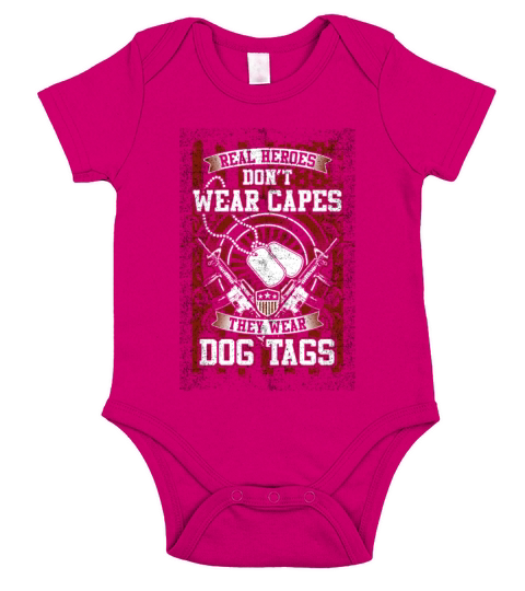 don t wear capes dog tags tshirt dog Short Sleeve Baby One-Piece