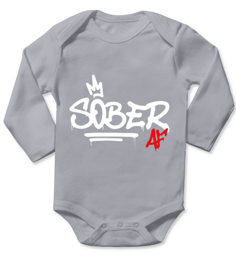 Sober AF Graffiti Long Sleeve Baby One-Piece