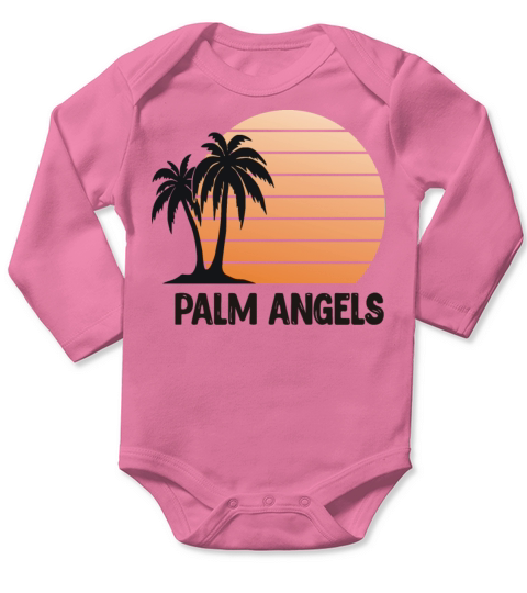 Palm Angels Long Sleeve Baby One-Piece