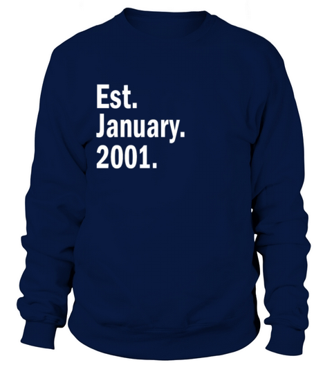 Est January 2001 Women's Sweatshirt