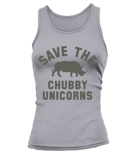 Save The Chubby Unicorns Fashion Rhino Hipster Women's Tank Top