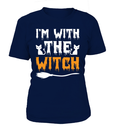 Im With The Witch Funny Halloween Costume Couples Women's T-Shirt