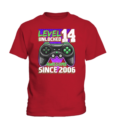 Level 14 Unlocked Awesome 2006 Video Game 14th Kids T-Shirt