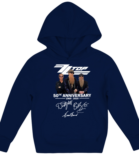 50th Anniversary ZZ Top 1969-2019 Signatures sh?t Kids Hoodie
