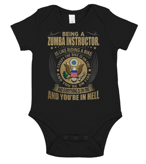 Being a Zumba Instructor. like Riding a Bike Job Title Shirts Short Sleeve Baby One-Piece