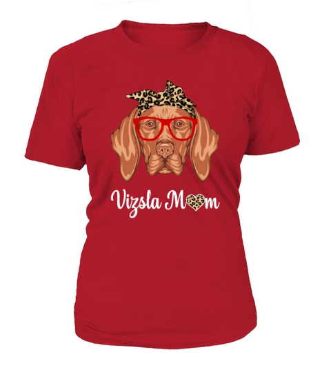 Vizsla Mom Leopard Print Dog Lovers Women's T-Shirt