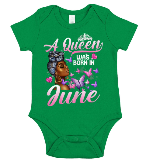 A queen was born in june Short Sleeve Baby One-Piece