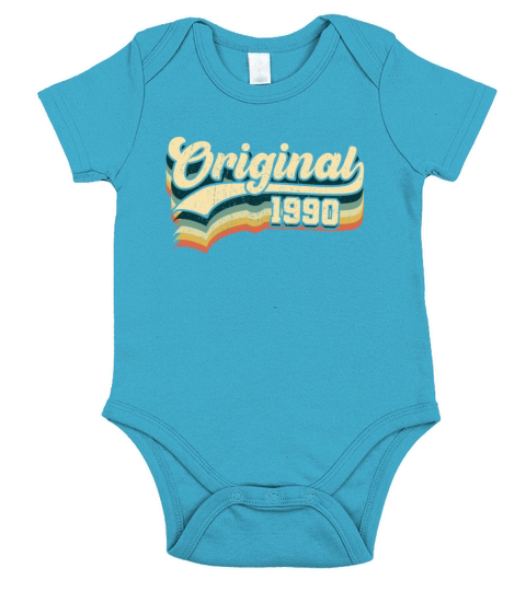 31st Birthday Gift Original Men Women Born In 1990 Short Sleeve Baby One-Piece