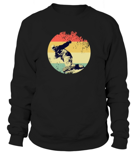 retro snowboarding shirt snowboard gift idea sport Women's Sweatshirt