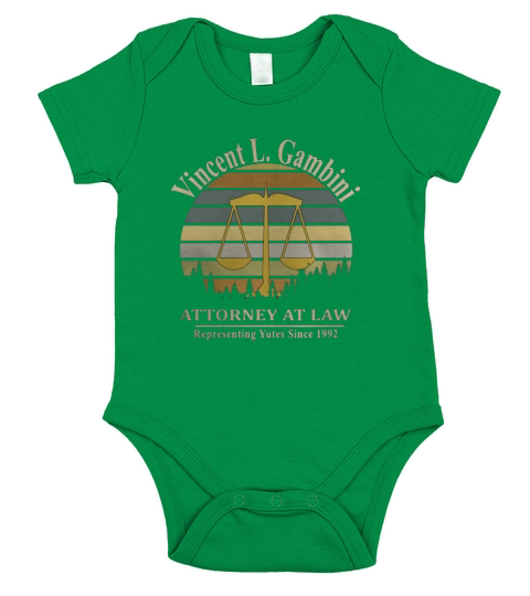 Vincent L Gambini Attorney At Law Representing Yutes Since 1992 sunset shirt Short Sleeve Baby One-Piece