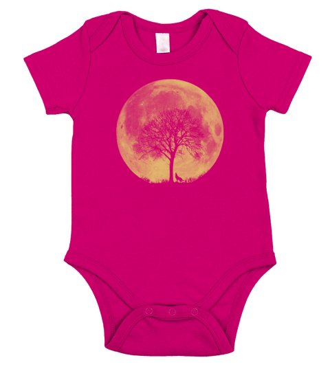 moon tree Short Sleeve Baby One-Piece