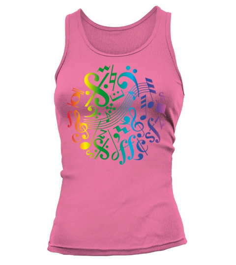 Colorful music notes and signs Women's Tank Top