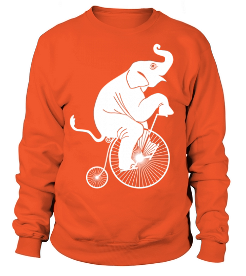 White Elephant Riding a Bike Women's Sweatshirt