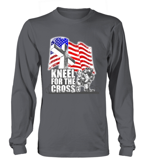 KNEEL FOR THE CROSS veteran Day Shirt Gift Women's Long Sleeve