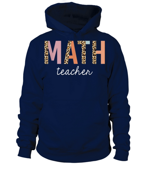 Leopard Math Teacher Cute Back to School Supplies Women's Hoodie