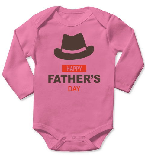 Happy Father Day Long Sleeve Baby One-Piece