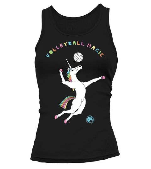 Volleyball Magic Unicorn Outline Women's Tank Top