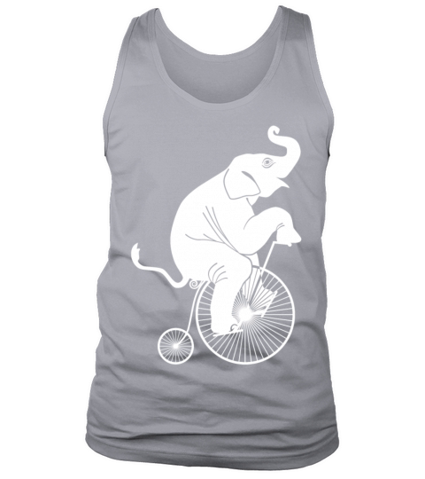 White Elephant Riding a Bike Men's Tank Top