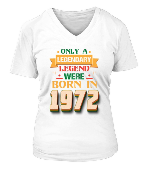 1972 Birthday Year Anniversary 50th Birthday V-neck T-Shirt Woman