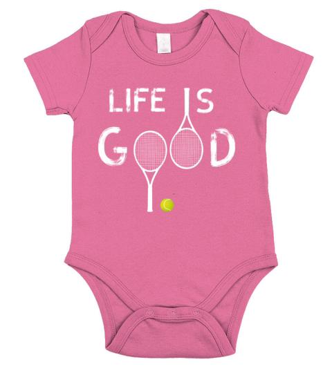 life is Love Tennis racket ball sport Short Sleeve Baby One-Piece