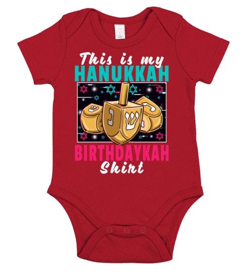This Is My Hanukkah Birthdaykah Shirt Short Sleeve Baby One-Piece