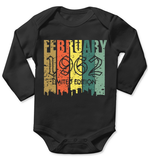 February 1962 year of construction born on Long Sleeve Baby One-Piece