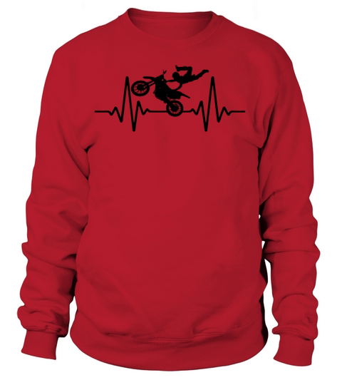 Heartbeat Motorcycle Motocross Women's Sweatshirt