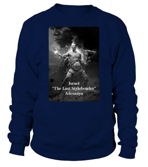 Stylebender Irael Adesanya Black And White Sweatshirt Unisex